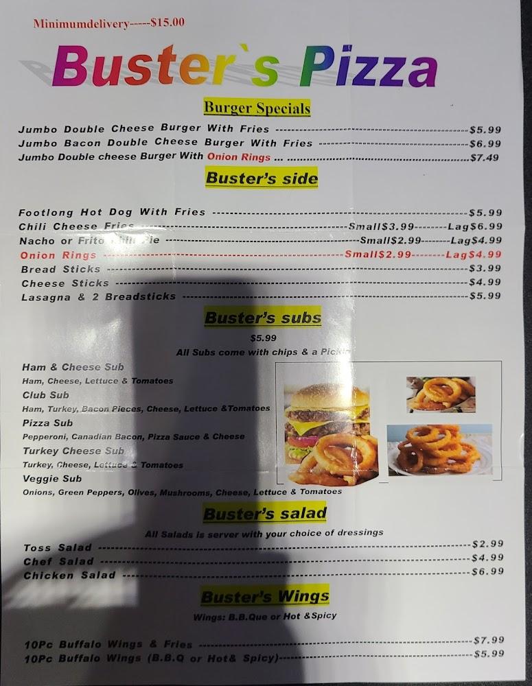 Buster`S Pizza Menu image 2